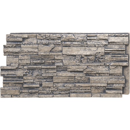 Ekena Millwork Cascade Stacked Stone, StoneWall Faux Stone Siding Panel PNU24X48CALG